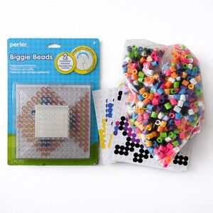 Perler Biggie Beads Set Pegboard Pattern Large Craft Kit Toddler Kids Activity